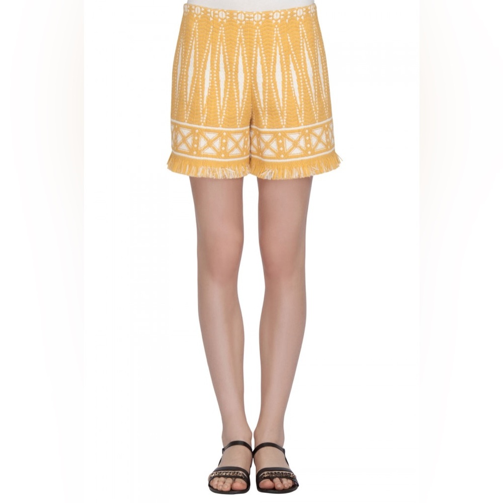 Tory Burch fringed jacquard savora short